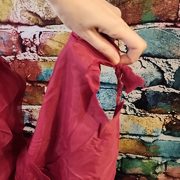 🔥Vintage Prom Dress Sheer Ruffle Sleeves AS IS - Picture 13 of 15